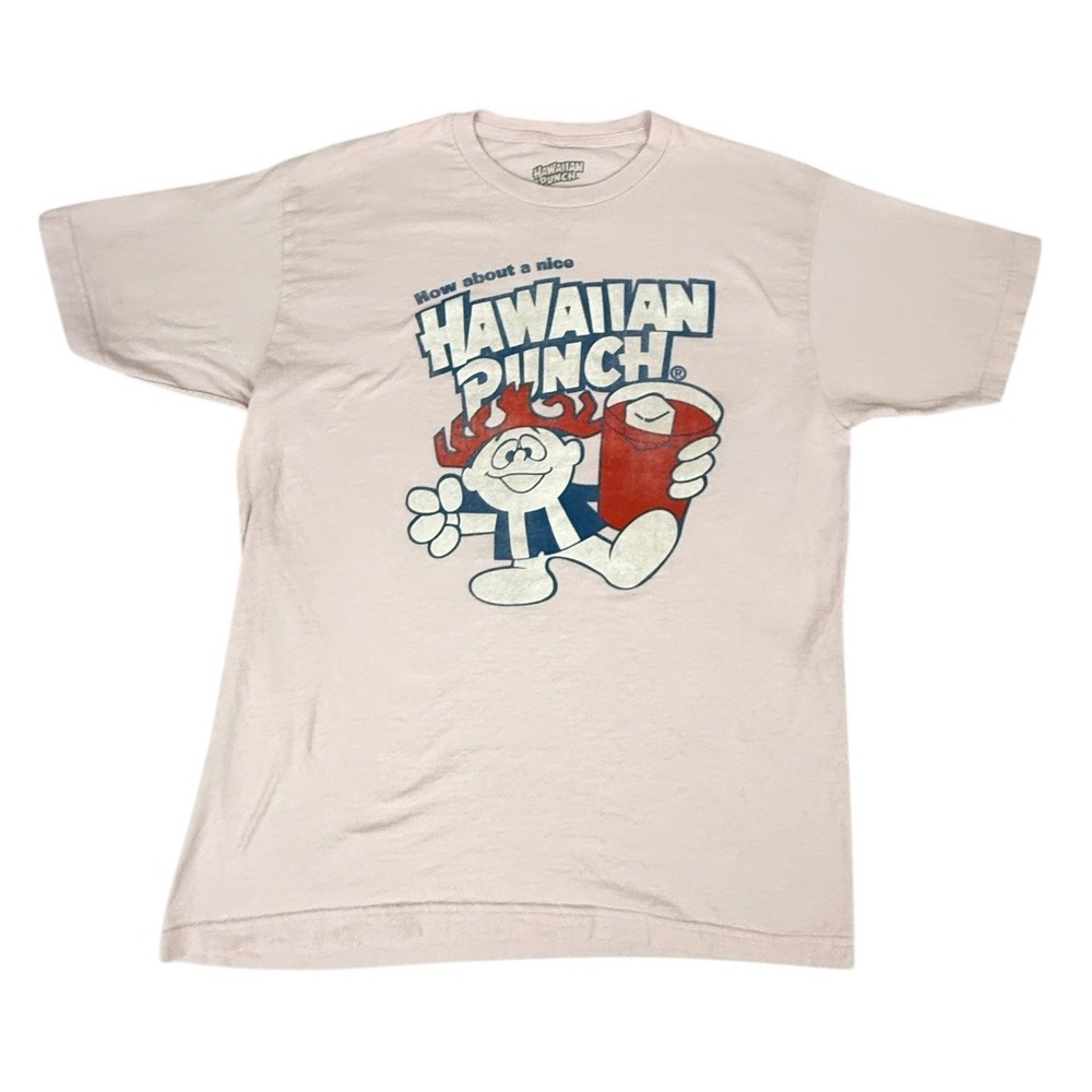 Hawaiian Punch Graphic T-Shirt Mens Large Pink Punchy Mascot‎ Short Sleeve Tee